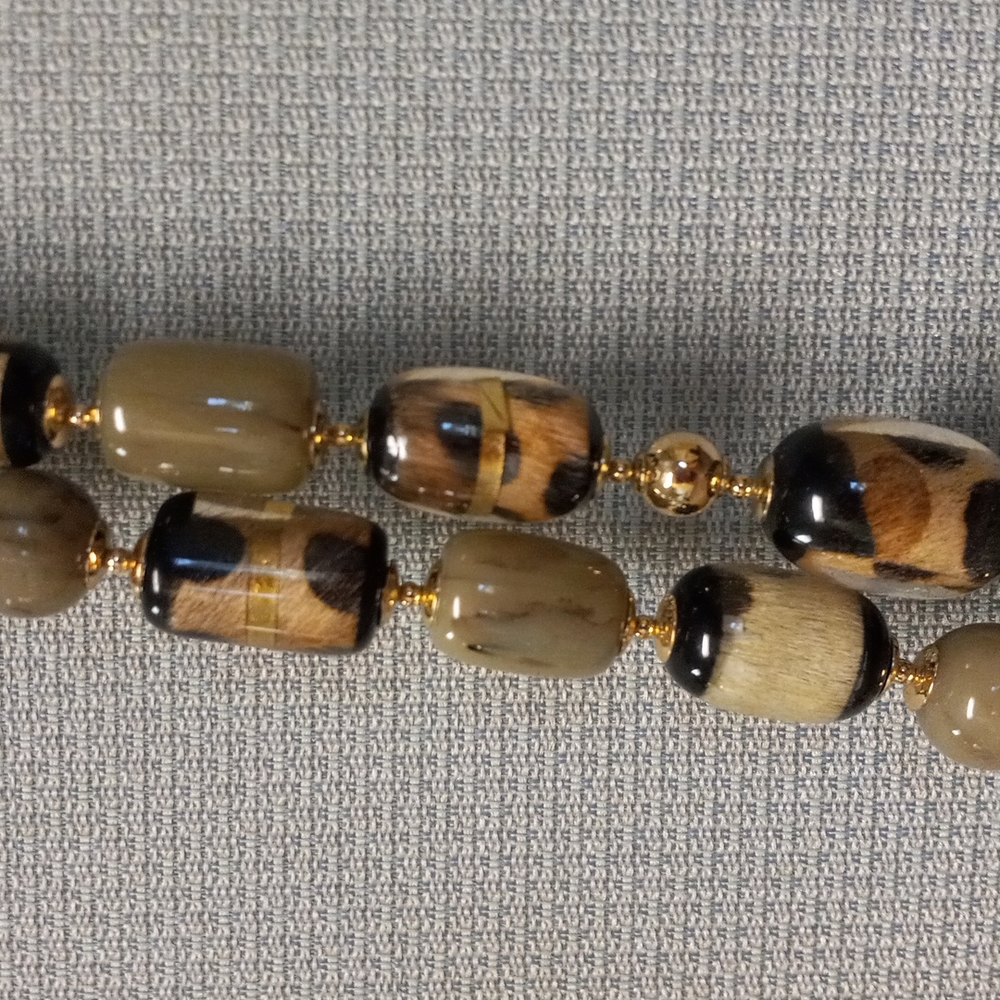 Animal print necklace from Chico's. Long.